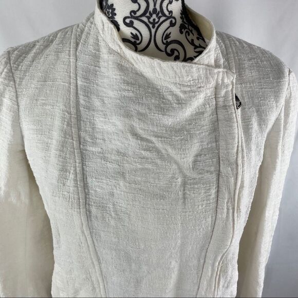 Vince Stretch Frise Asymmetrical Scuba Jacket - Picture 5 of 11